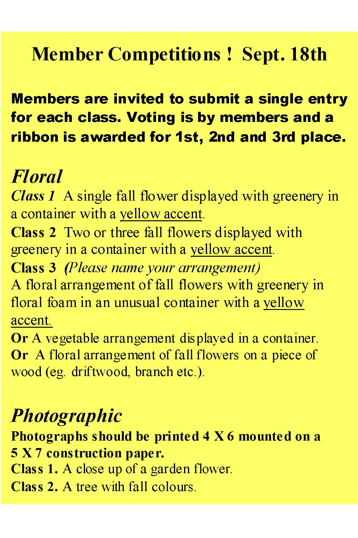 Competitions