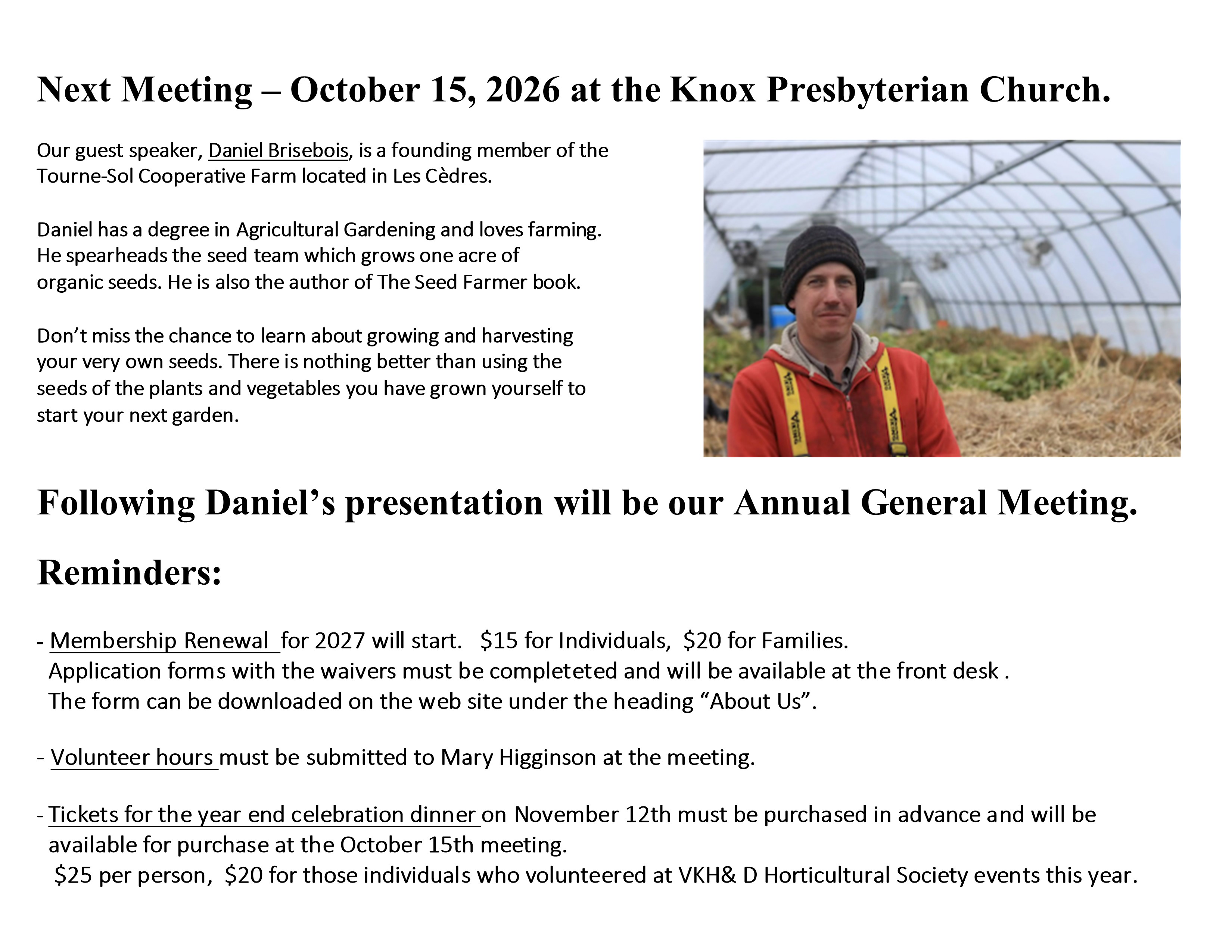Tips on seed saving by Dan Brisebois &nbsp;
